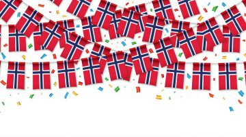 norwegian flag garland